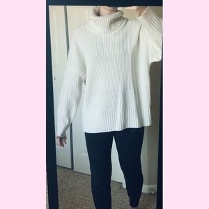 Oversized Cowl Turtleneck Long Sweater